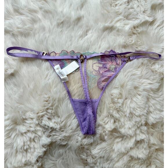 RARE🔥 Honey Birdette CHRISTINE💜 Unicorn Purple Lilac XS Thong - Picture 3 of 4